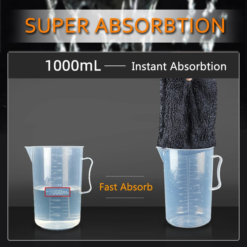 Microfiber Car Wash Towel Double-Twist Pile Car Cleaning Drying Cloth Super Absorbent Car Care Cloth Auto Detailing Waxing Towel