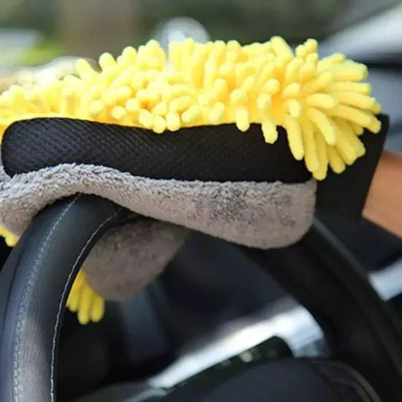 1/3/5pcs Microfiber Car Wash Mitt Waterproof Chenille Gloves Thick Car Cleaning Mitt Wax Detailing Auto Care Double-faced Glove