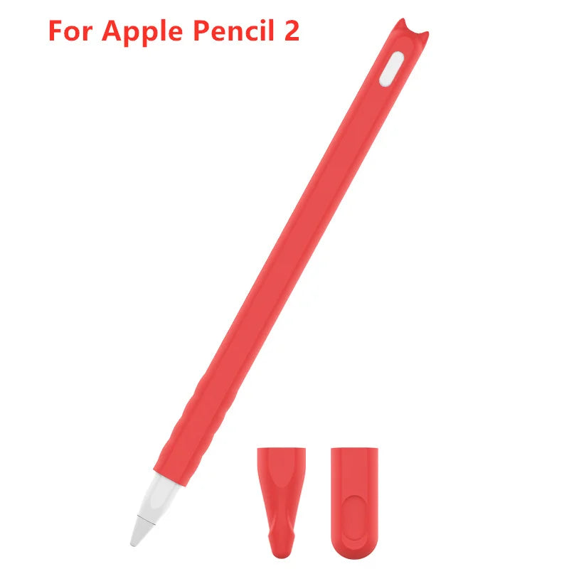 Süße weiche Silikonhülle mit Katzenmotiv für Apple Pencil 2 Stifthülle iPad Stylus Anti-Drop und rutschfeste Schutzhülle Zubehör 