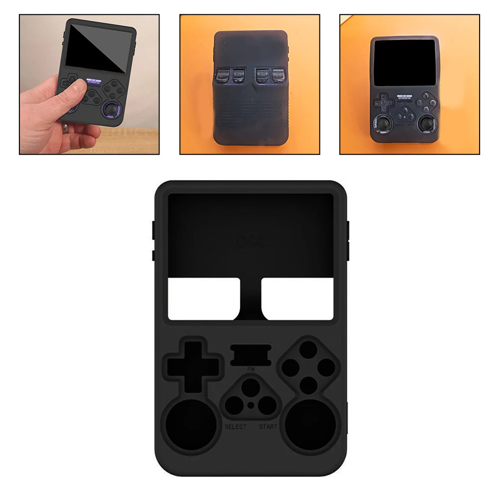 Gaming Console Silicone Case Anti-Slip Shock Proof Dustproof Soft Shell For R36S Handheld Game Console Protective Accessories