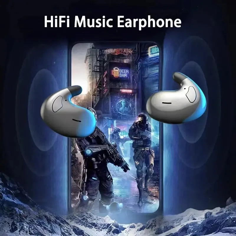 Sleep Invisible Earphones Ipx5 Waterproof Noise Reduction Wireless Bluetooth With Microphone For Iphone Huawei Samsung New 2025
