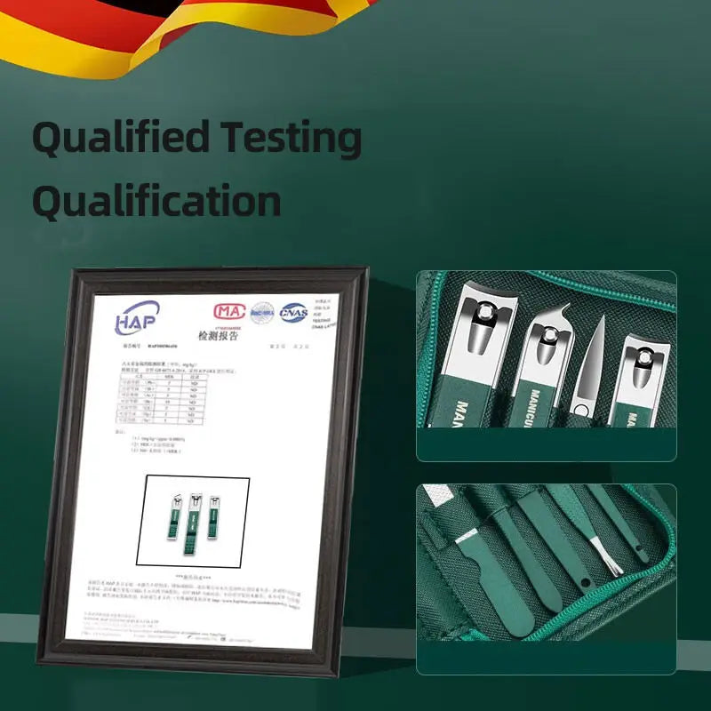 6-9 Pcs Manicure Set With Leather Case Professional Foot And Face Care Tool Kits Stainless Steel Nail Clipper Sets Gift