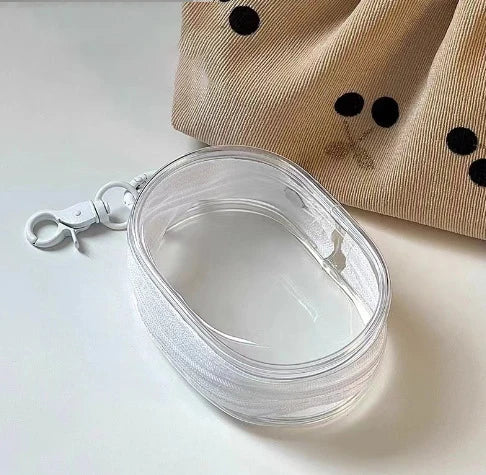 Multi Functional Storage Bag Transparent Data Cable Charger Storage Box Portable Zipper Dustproof Storage Box Small Doll Storage