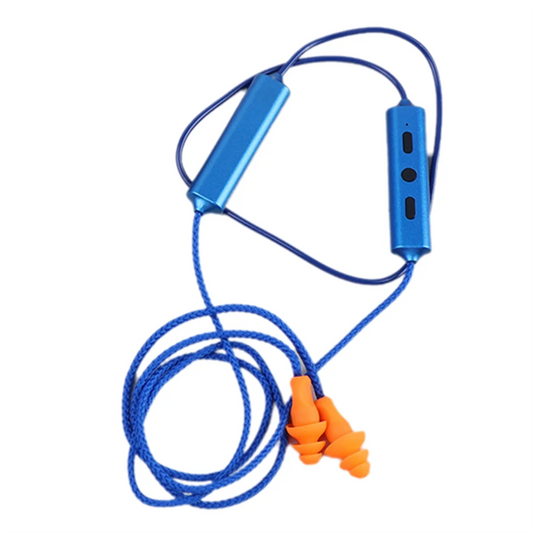 Ear Plugs Bluetooth Earphone for Work, Noise Suppression, Hearing Protection,Construction Sites, Noisy Places Blue