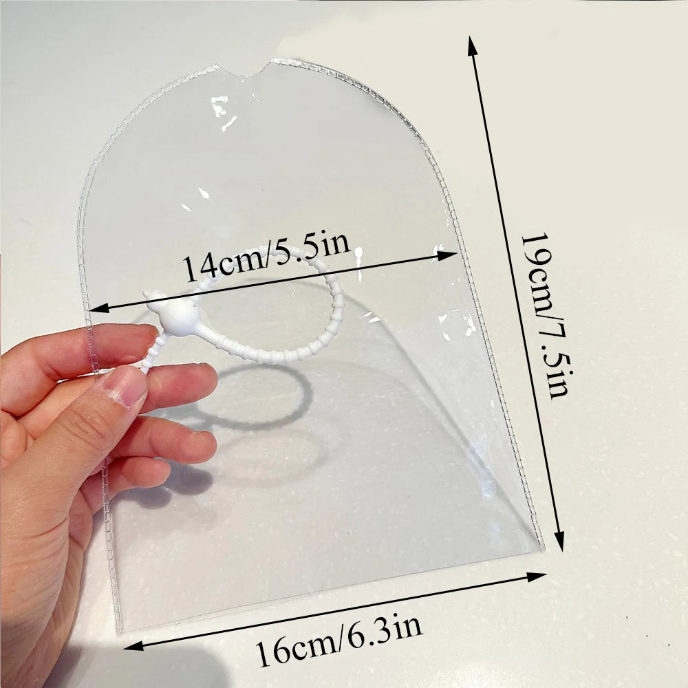 Hot Transparent Mystery Box Keychain Organizer Box Doll Storage Case Dust Bag Doll Raincoat Jacket Bag Pendent Storage Pouch PVC