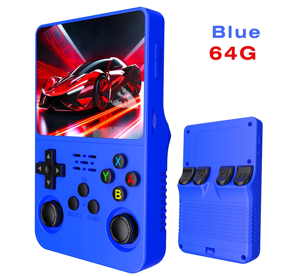 Open Source R36S R36H Video Game Console Linux System 3.5Inch IPS Screen Orange Portable Pocket Video Player 64G R36S MAX