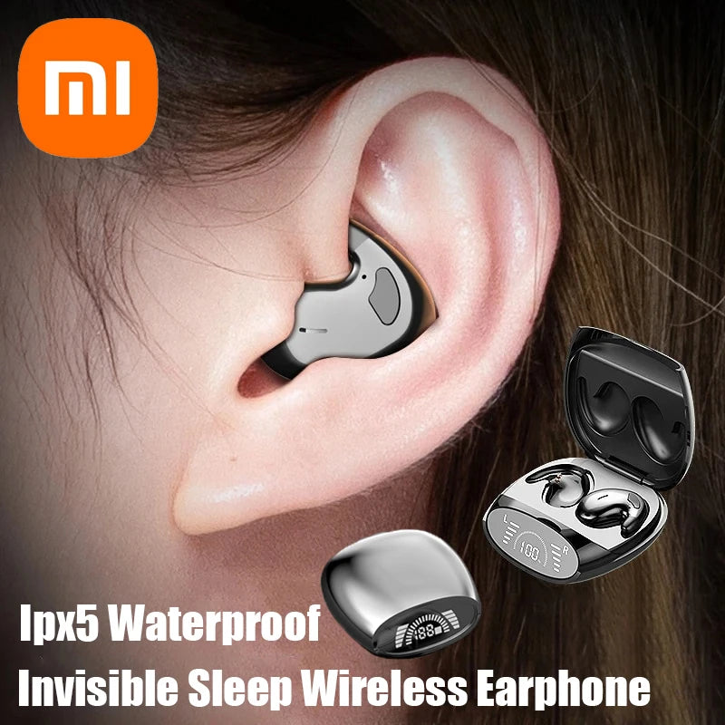 Xiaomi Sleep Unsichtbare Kopfhörer Ipx5 Wasserdichtes Rauschunterdrückungs-Bluetooth mit Mikrofon für iPhone Huawei Samsung Neu 