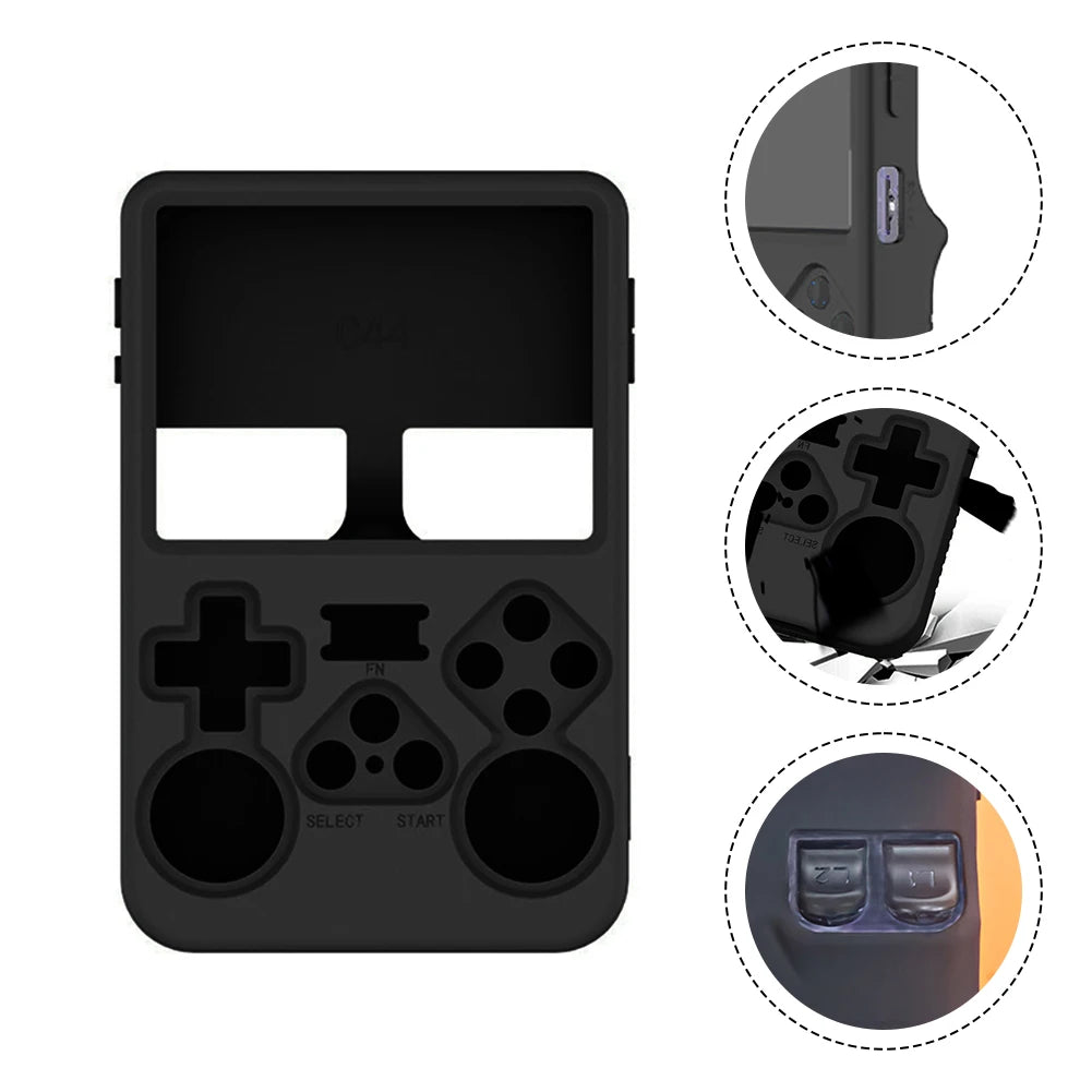 Gaming Console Silicone Case Anti-Slip Shock Proof Dustproof Soft Shell For R36S Handheld Game Console Protective Accessories