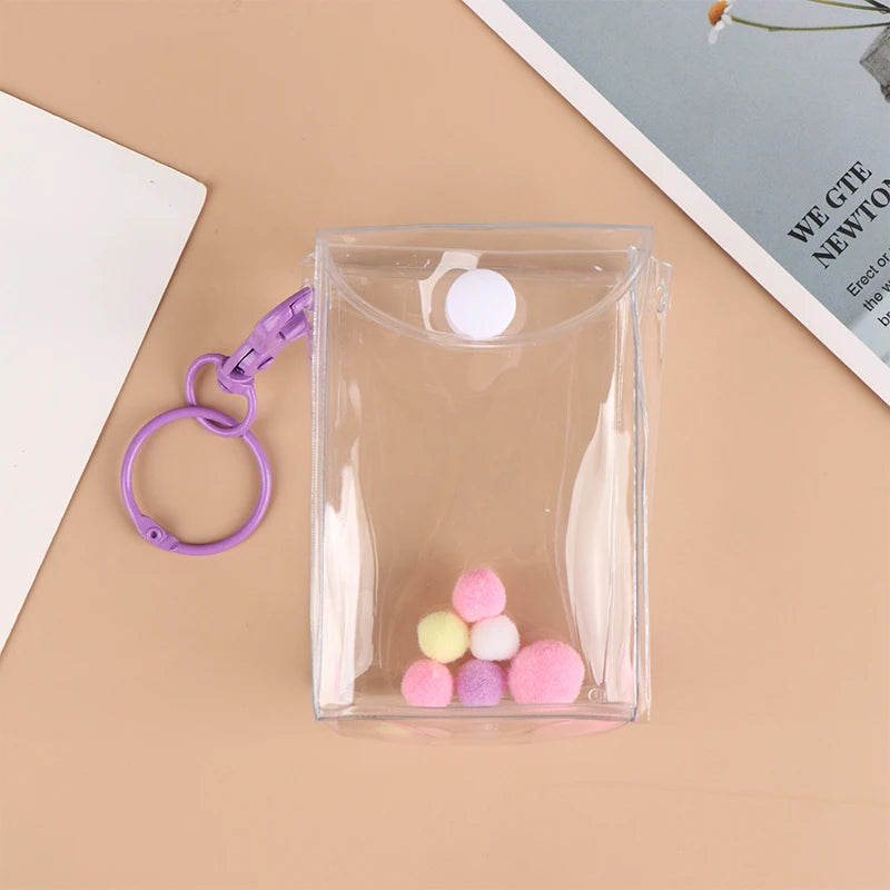 Transparente PVC-Überraschungsbox, Organizer-Box mit Schlüsselanhänger, schützt Mystery-Spielzeug, Aufbewahrungskoffer für Jasmine Bubble Matt Doll Toy 