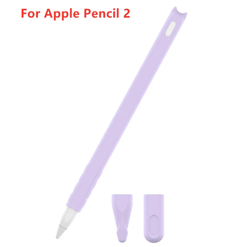 Süße weiche Silikonhülle mit Katzenmotiv für Apple Pencil 2 Stifthülle iPad Stylus Anti-Drop und rutschfeste Schutzhülle Zubehör 