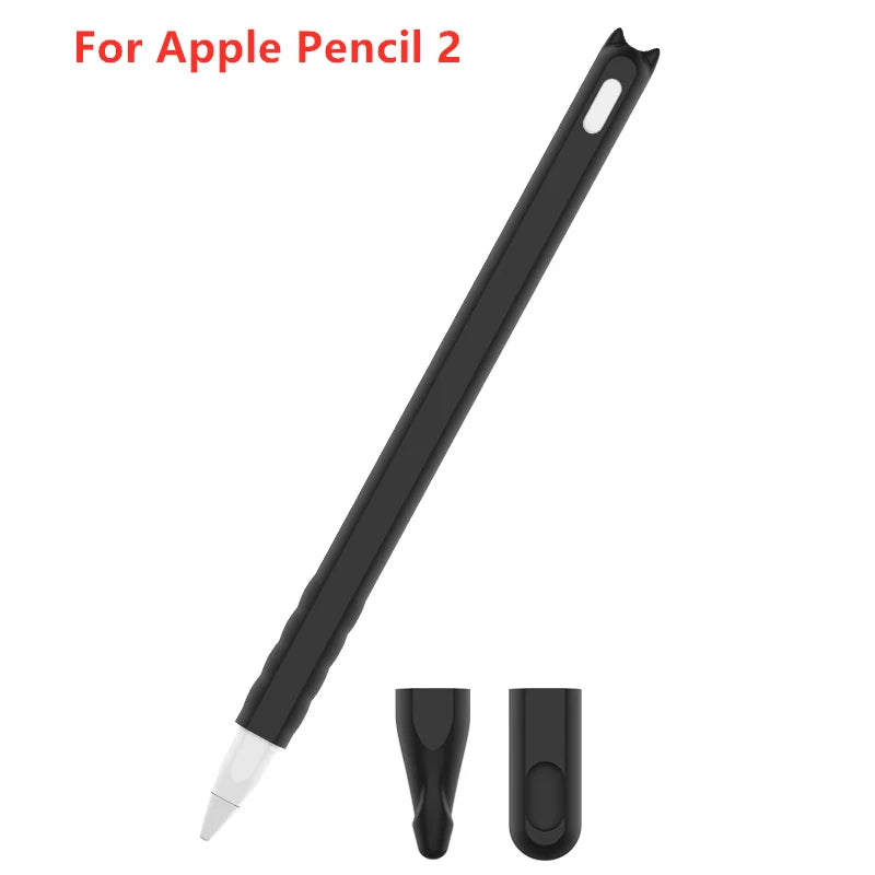 Süße weiche Silikonhülle mit Katzenmotiv für Apple Pencil 2 Stifthülle iPad Stylus Anti-Drop und rutschfeste Schutzhülle Zubehör 